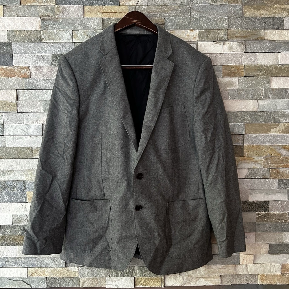 J. Crew Vitale Ludlow Blazer Suit Jacket Mens 40S Grey Vitale Wool
